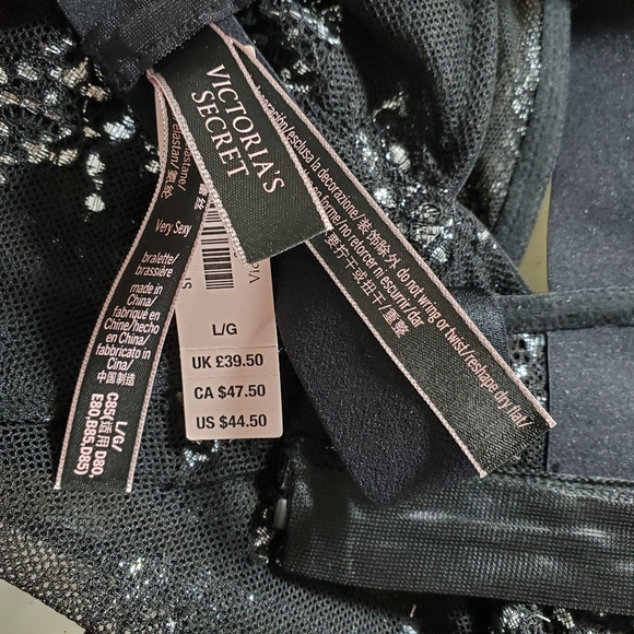 Victoria's Secret silver sparkly bralette large - Picture 7 of 8